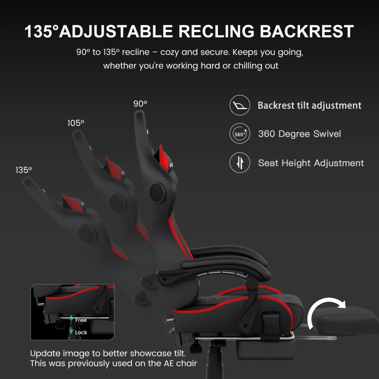 gtracing gtw-100 reclining office gaming chair​